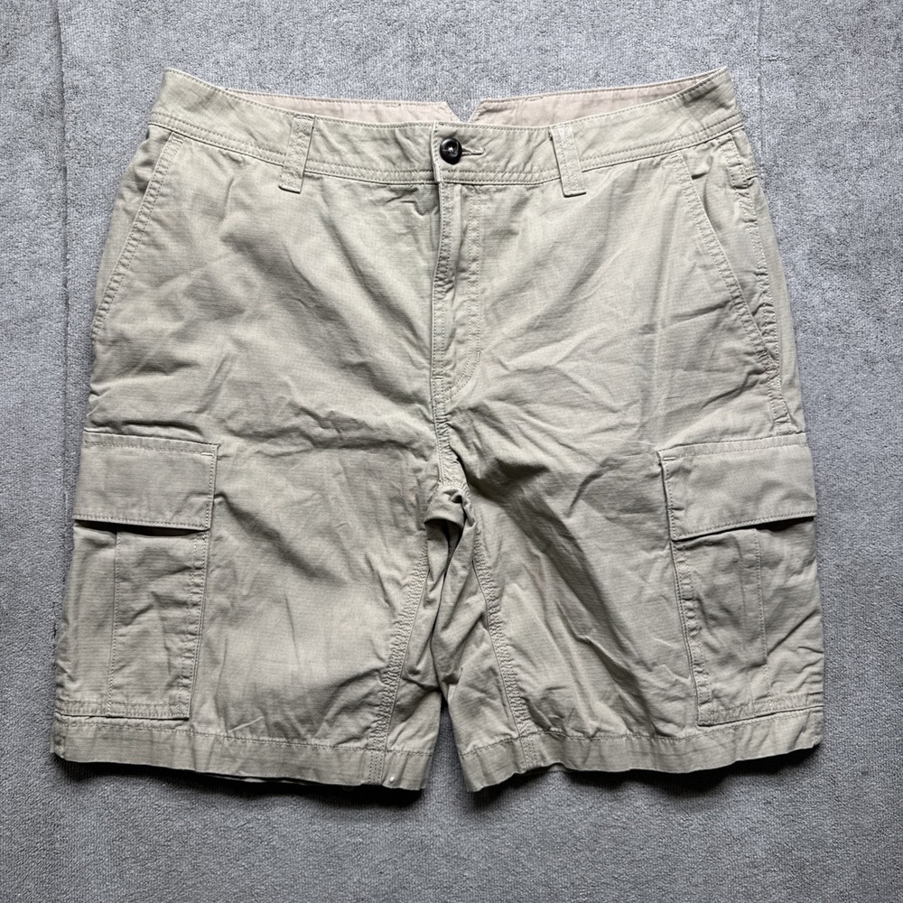 north face cargo hiking shorts mens 34 Sand Beige 10" Camping Outdoors Treck